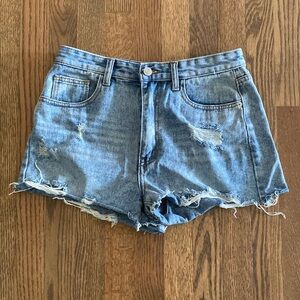 Denim Distressed Women Shorts Nasty Gal